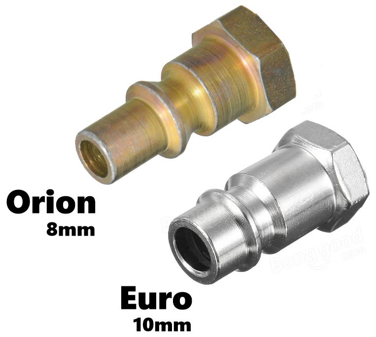 Kit Orion 1 Raccord rapide et 2 Embouts tuyau air comprimé 8 mm filetage  1/4 Mâle